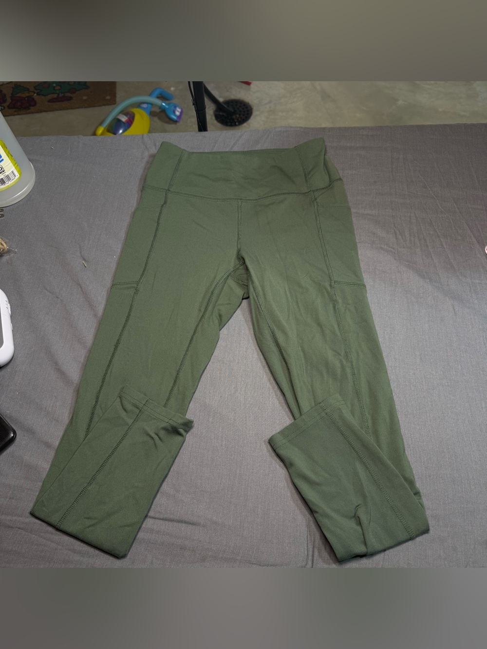 tek gear Olive Cropped Performance Leggings